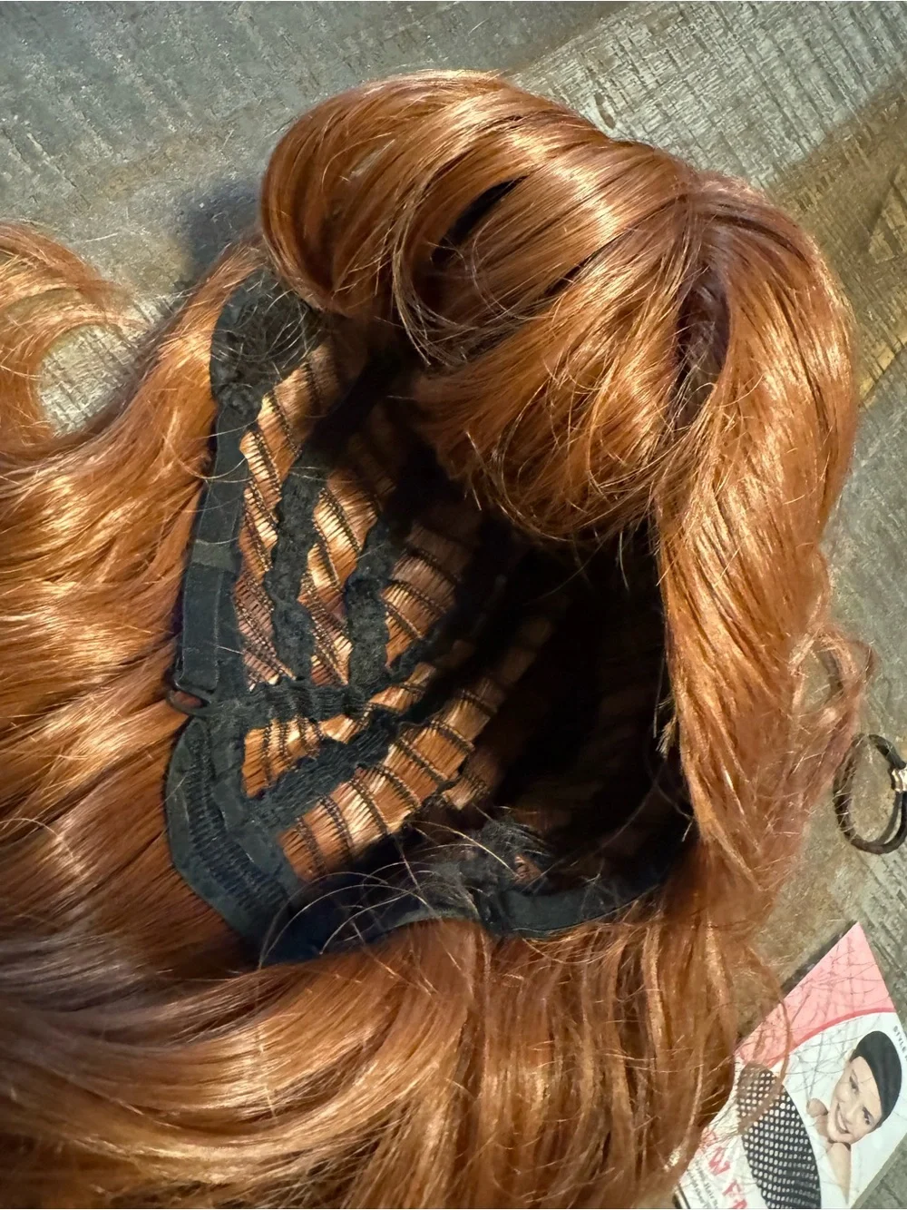 NWT LONAI Retro Brown Wig 50s 60s 70s Wig with Bangs  Synthetic Hair Ginger